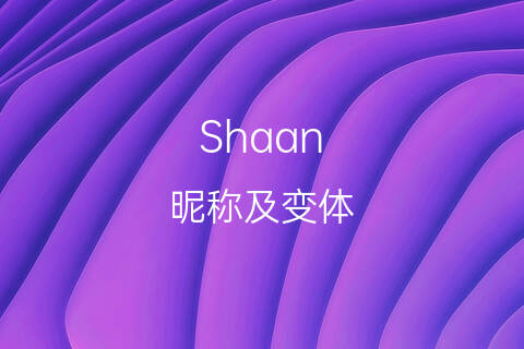 shaan[肖恩]英文名的中文翻译意思,发音来源-千代英文名